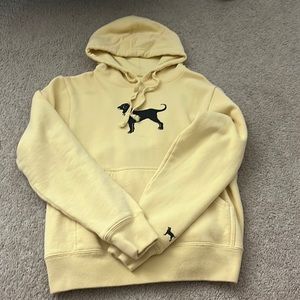 pale yellow black dog hoodie
